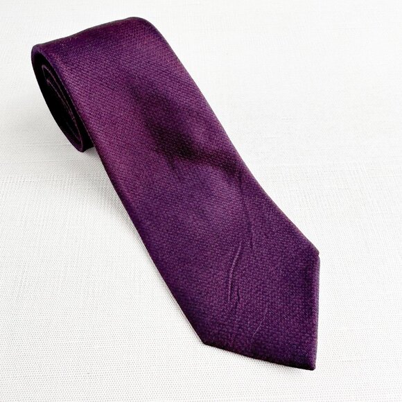 Calvin Klein Other - Calvin Klein Purple Textured Silk & Viscose Necktie 2 7/8" Wide x 58" Long